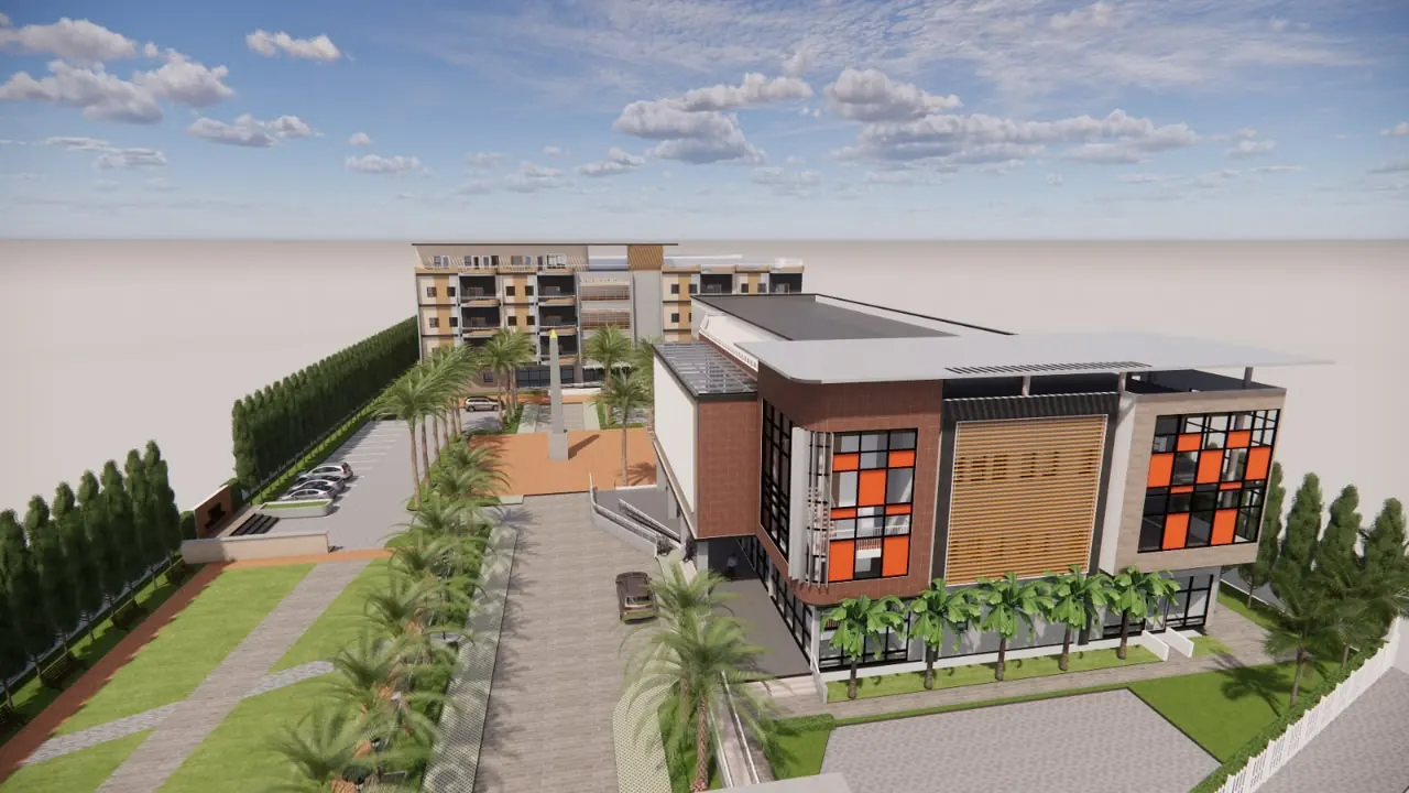 Rendu architectural — perspective d’ensemble